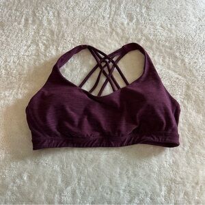 Victoria's Secret Heathered Maroon Strappy Sports Bralette size large